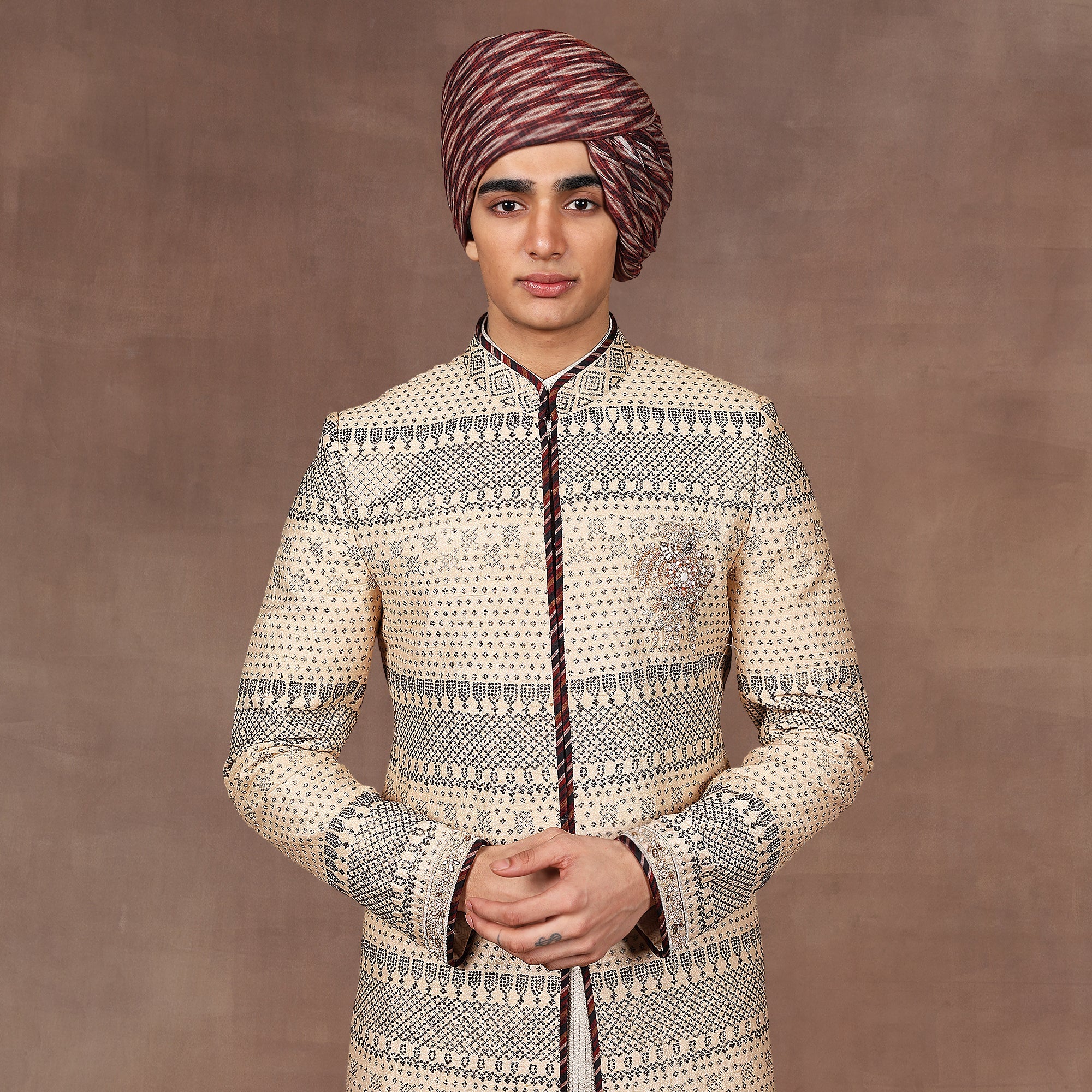 Creme Ivory Sherwani Set | East