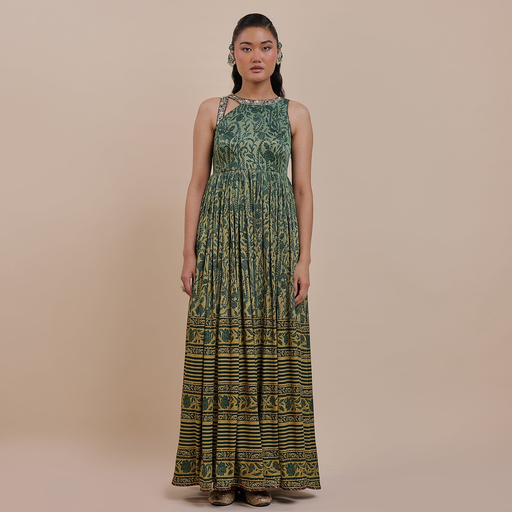 Emerald Green Ombre Maxi Dress | Atth