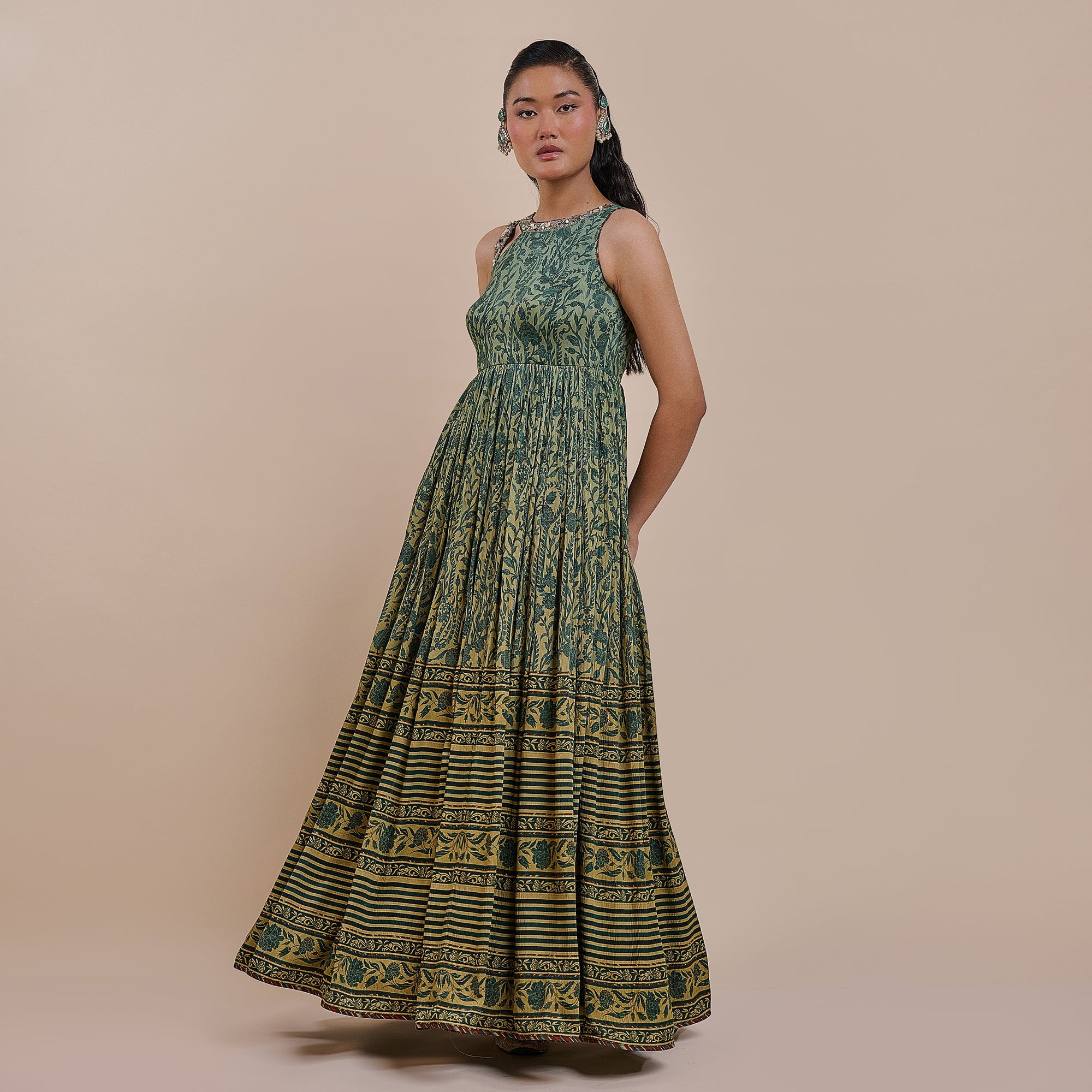 Emerald Green Ombre Maxi Dress | Atth