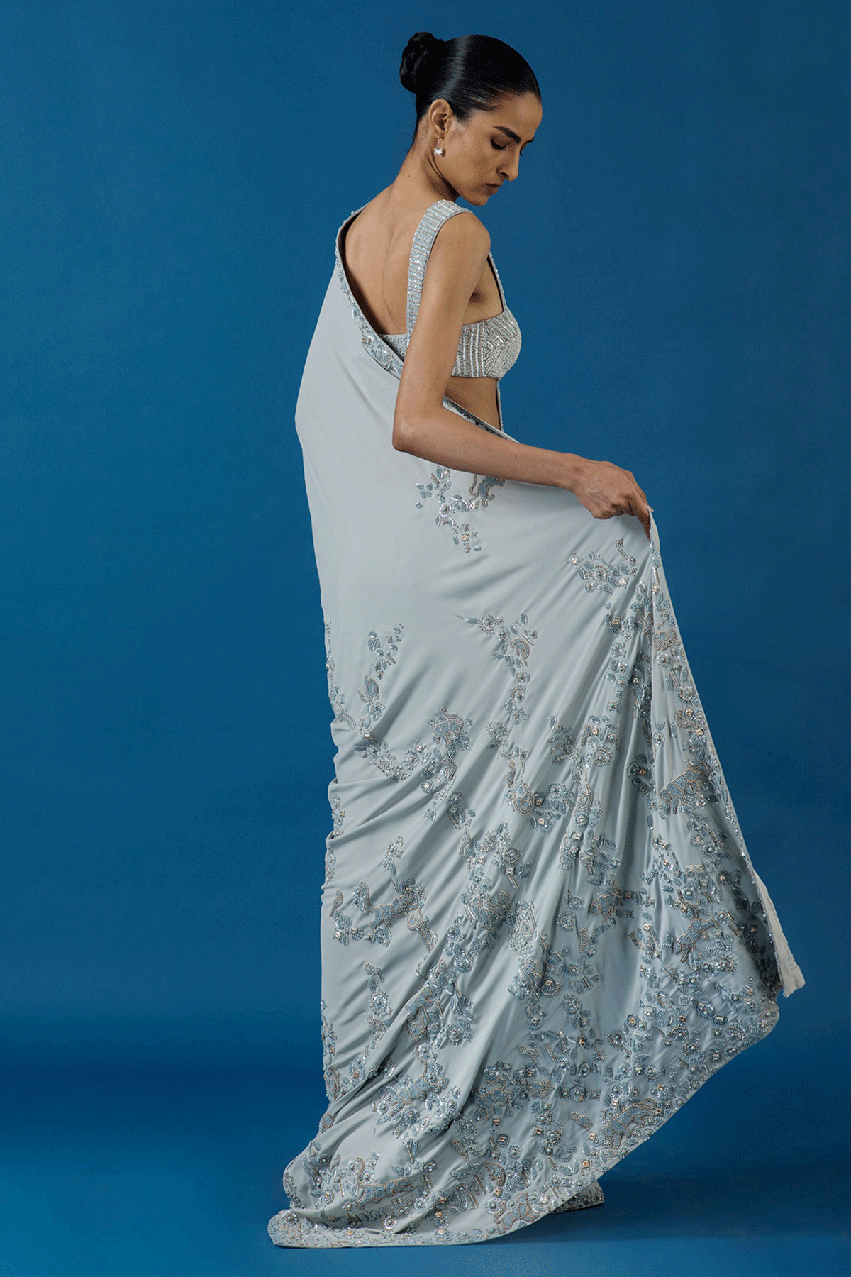 Mint Jungle Saree