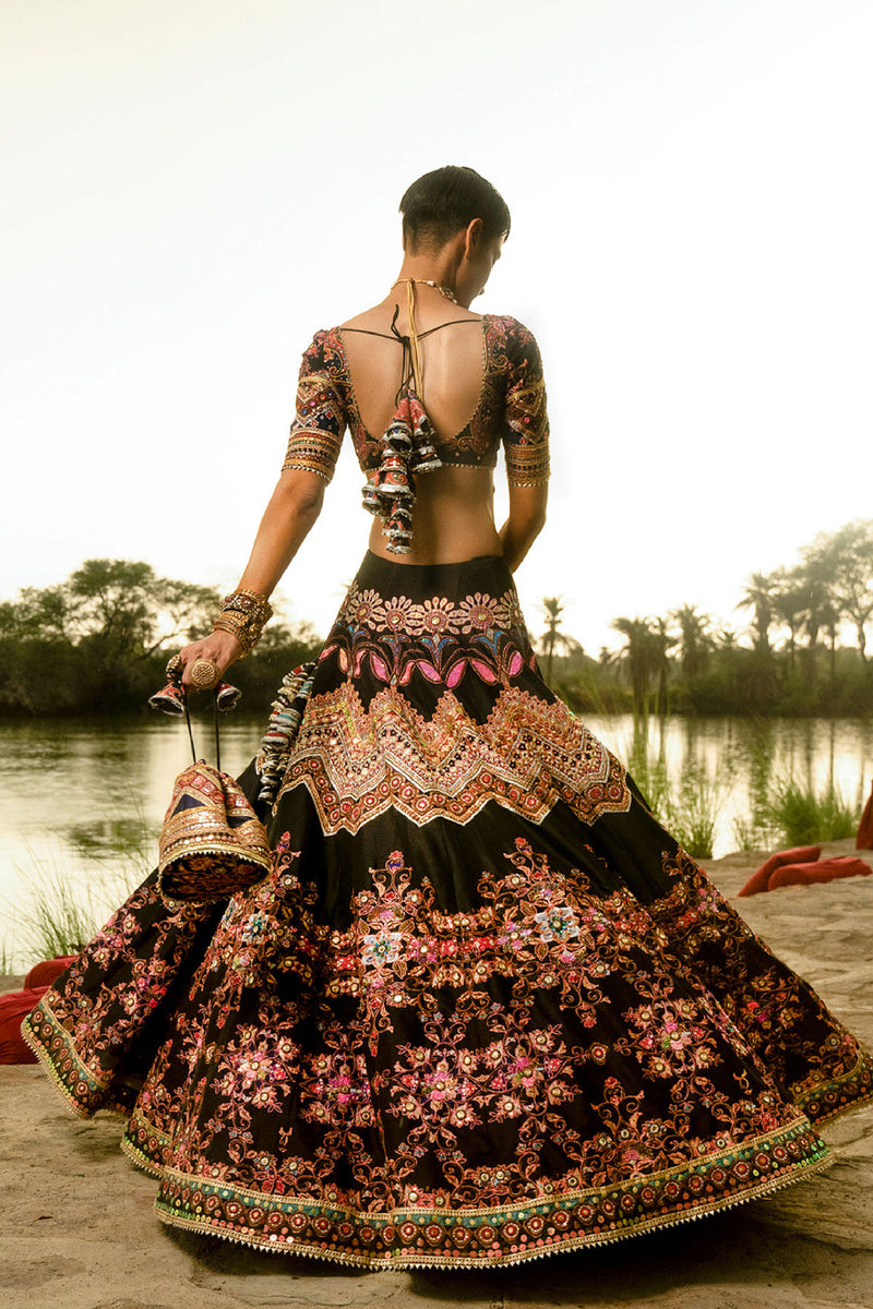 Black Banno Lehenga Set