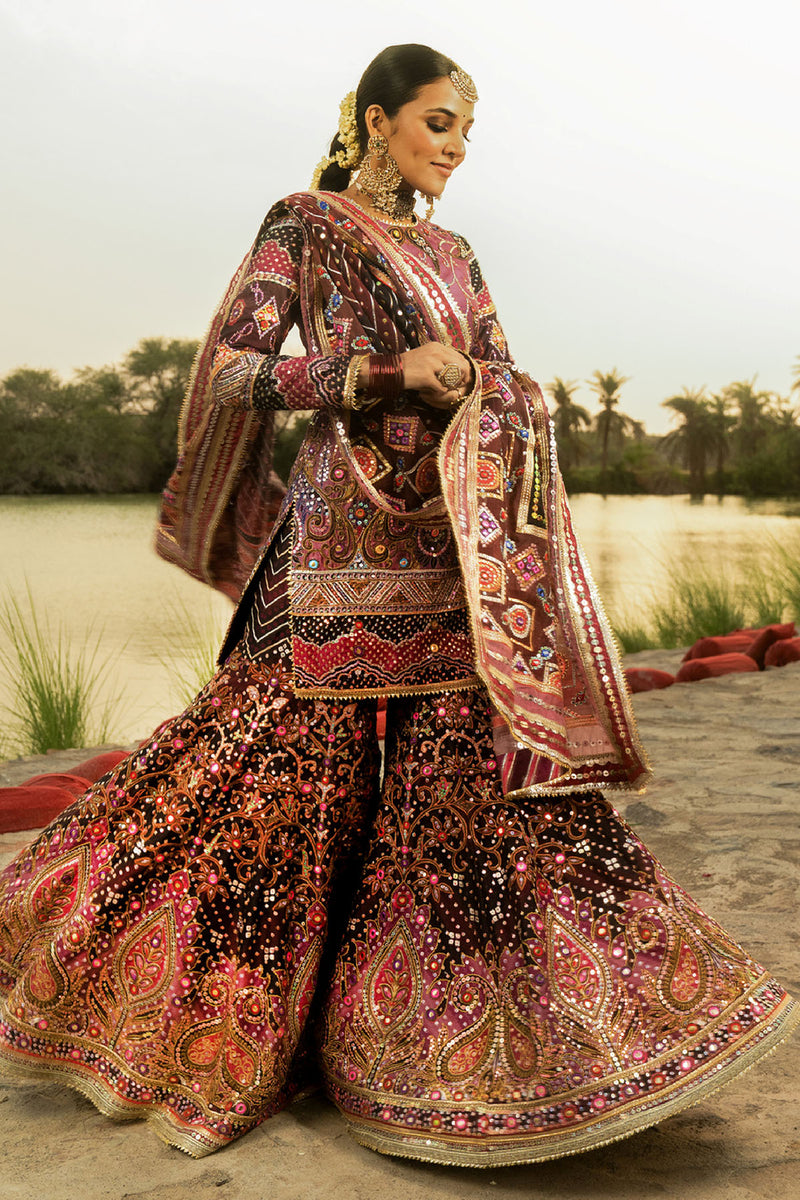 Purple Sharara Banno Set