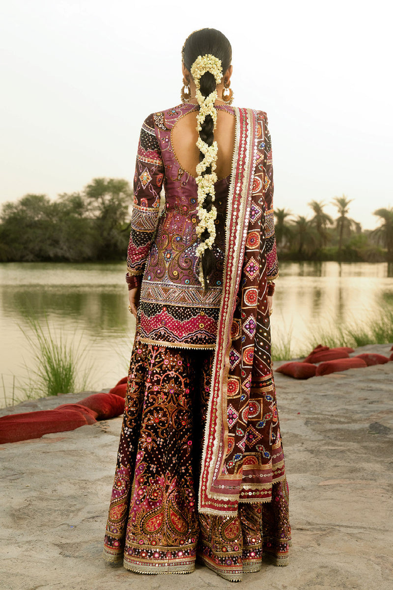 Purple Sharara Banno Set