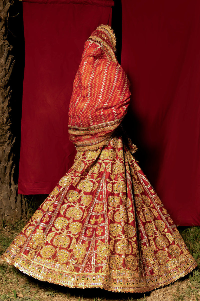 Red Banno Lehenga Set