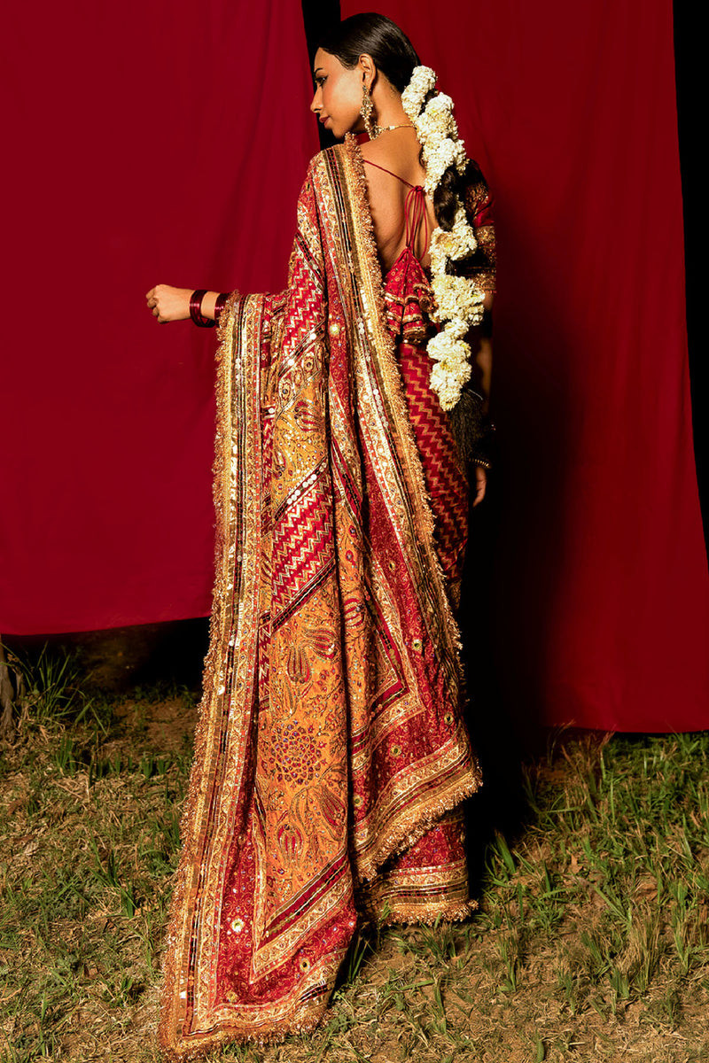 Red Banno Saree Set II