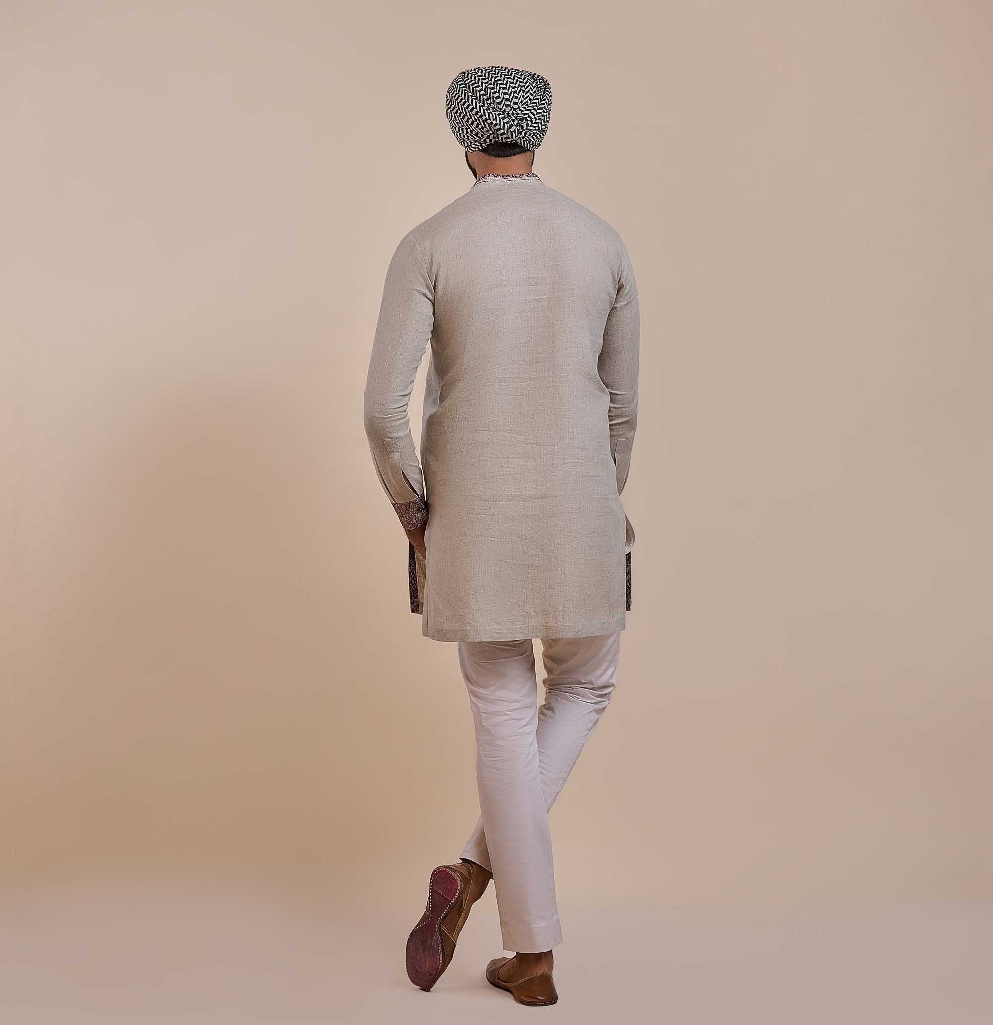 Ivory - Peach Solid Kurta | Atth