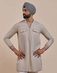 Ivory - Peach Solid Kurta | Atth