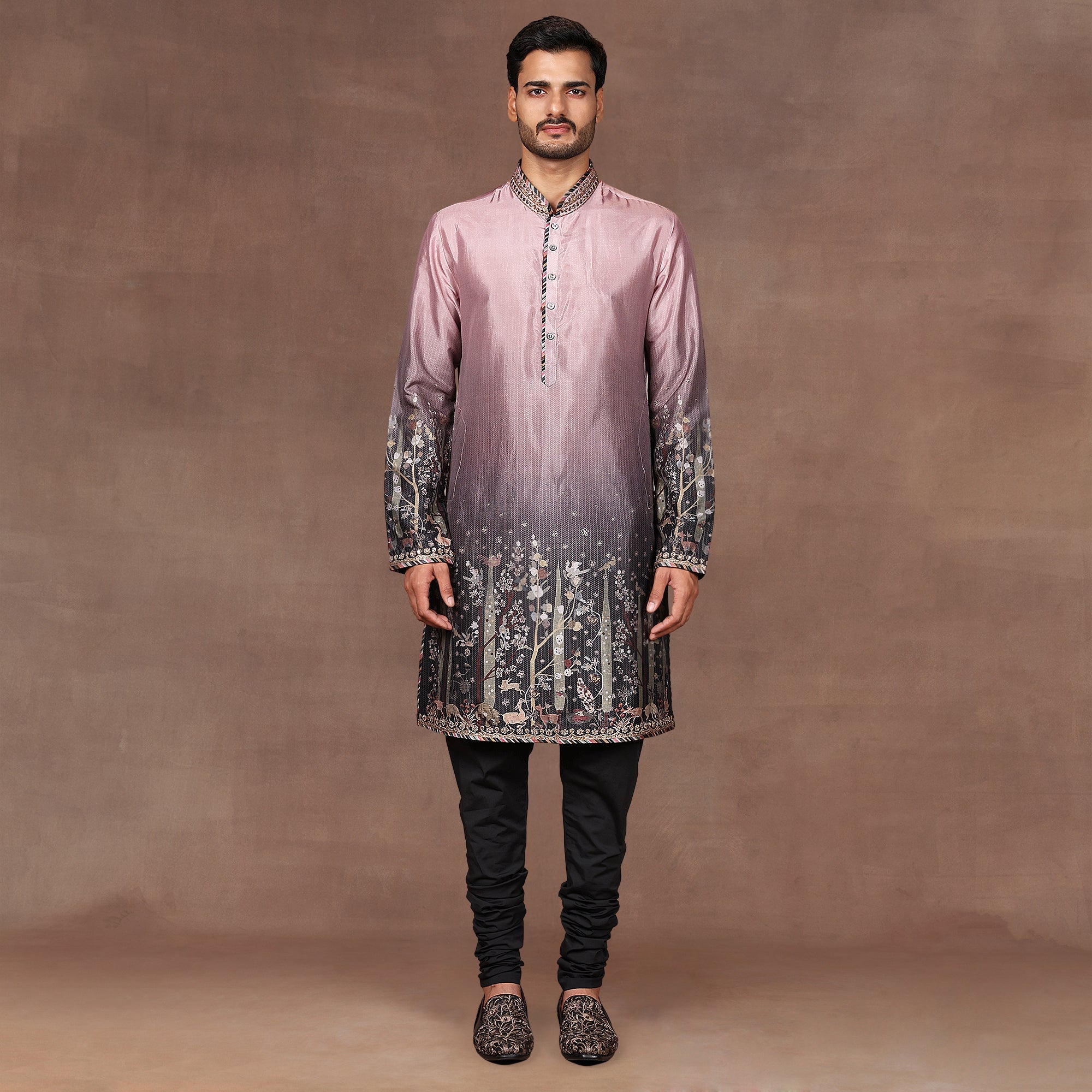 Mave Pink - Black Ombre Kurta Set | East