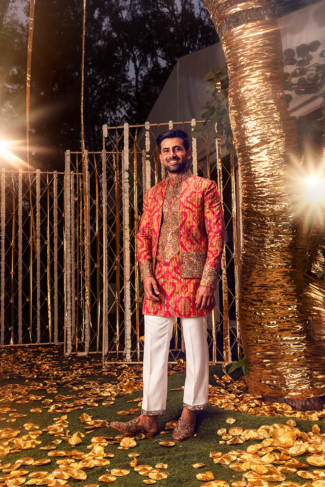 Kinshah Kurta &amp; Short Jacket Set