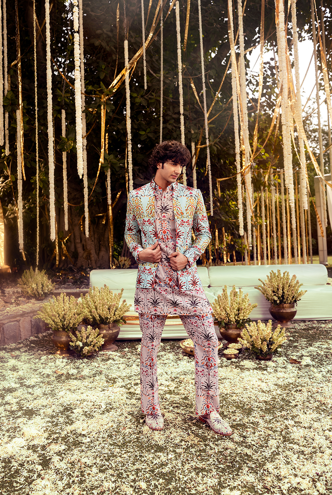 Kalandar Kurta &amp; Indo Jacket Set