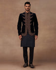 Midnight Blue Bandhgala Set | East