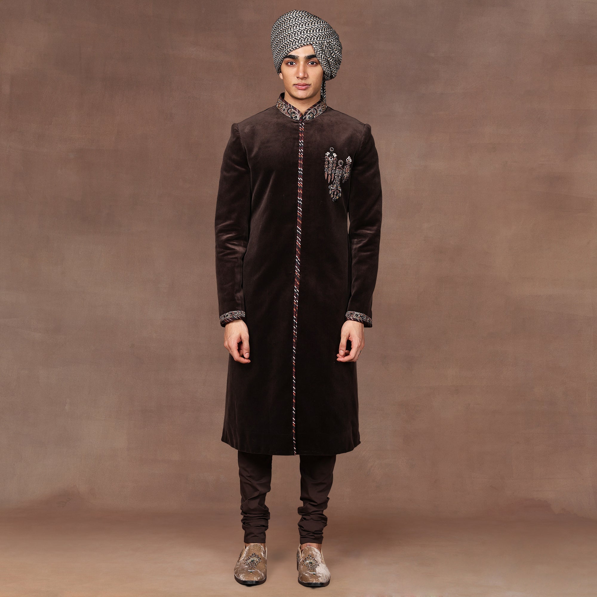 Mocha Brown Sherwani Set | East