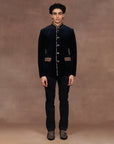 Navy Blue Bandhgala Set | East