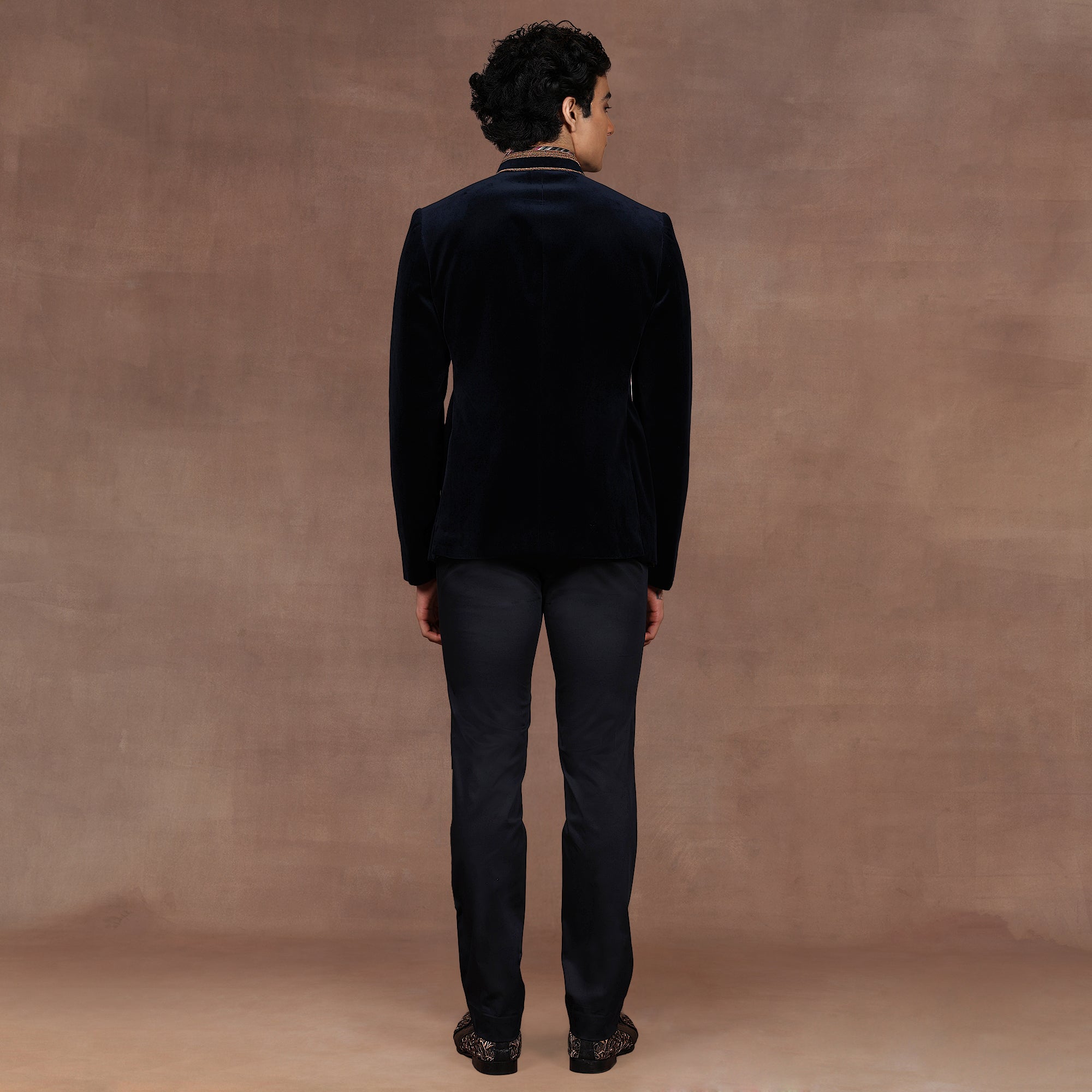 Navy Blue Bandhgala Set | East