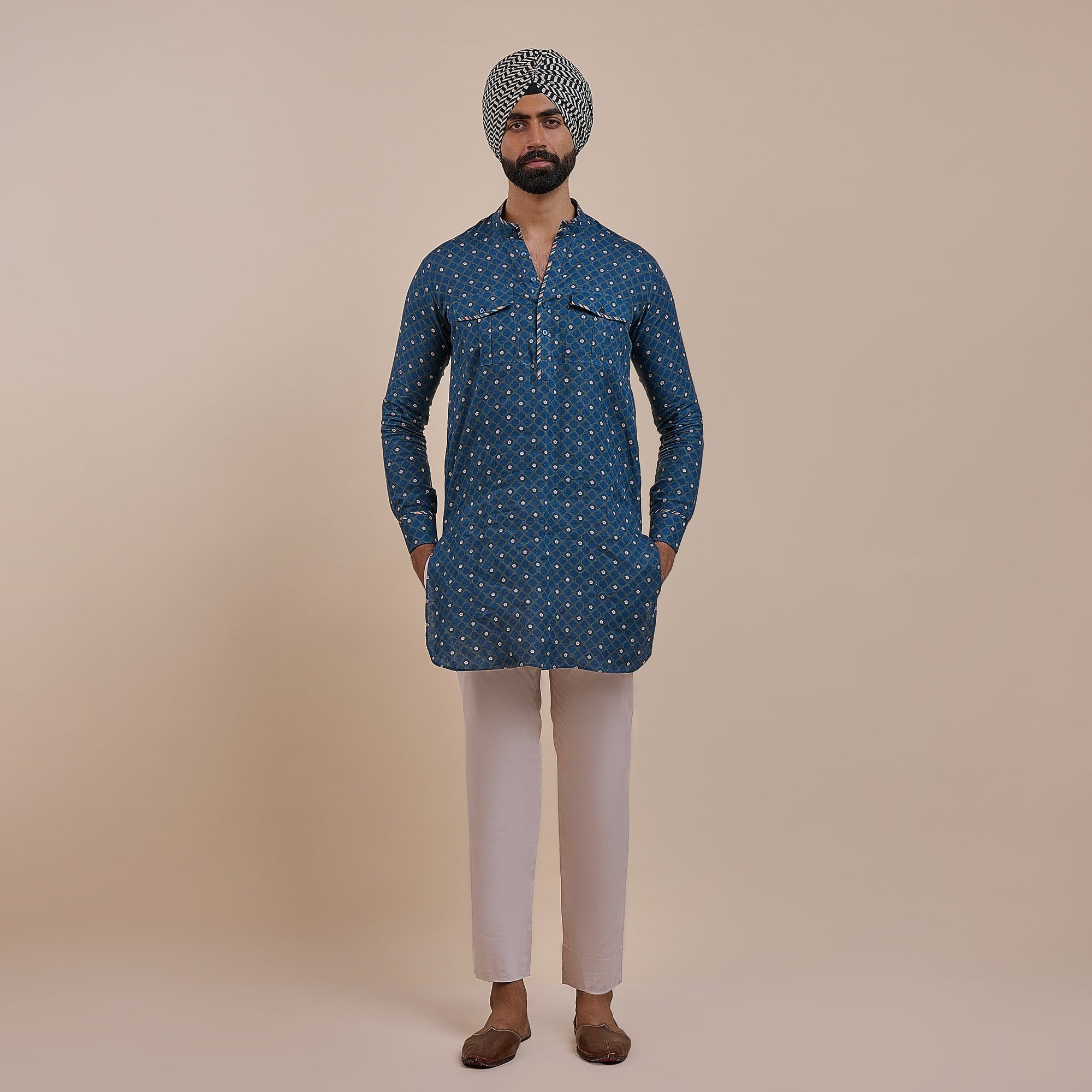 Navy Blue Kurta | Atth