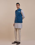 Navy Blue Nehru Jacket | Atth