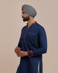Navy Blue - Red Kurta | Atth