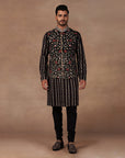 Noir Black Nehru Jacket Set | East