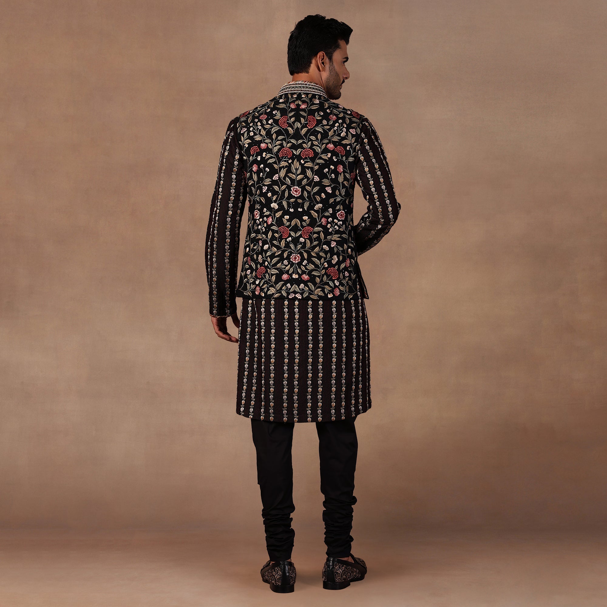 Noir Black Nehru Jacket Set | East