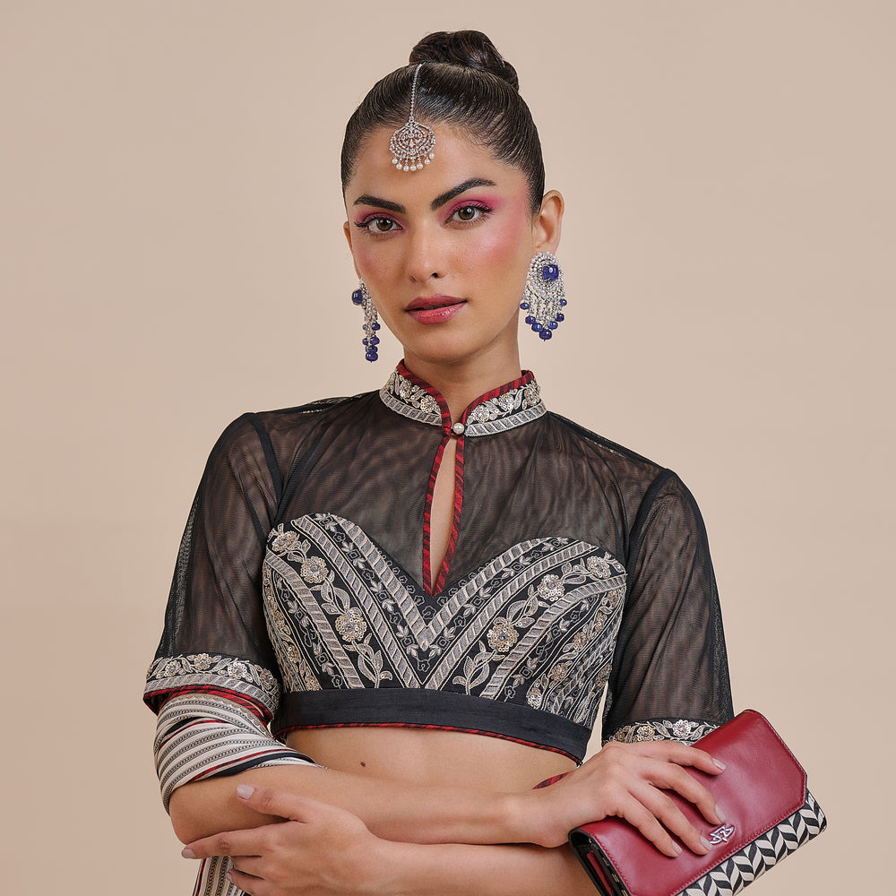 Noir Ivory Saree Set | Atth