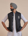 Noir Nehru Jacket | Atth