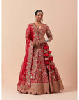 Red Marori Embroidered Lehenga Set