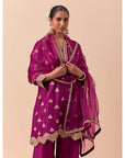 Wine Pink Kurta With Ijaar Set