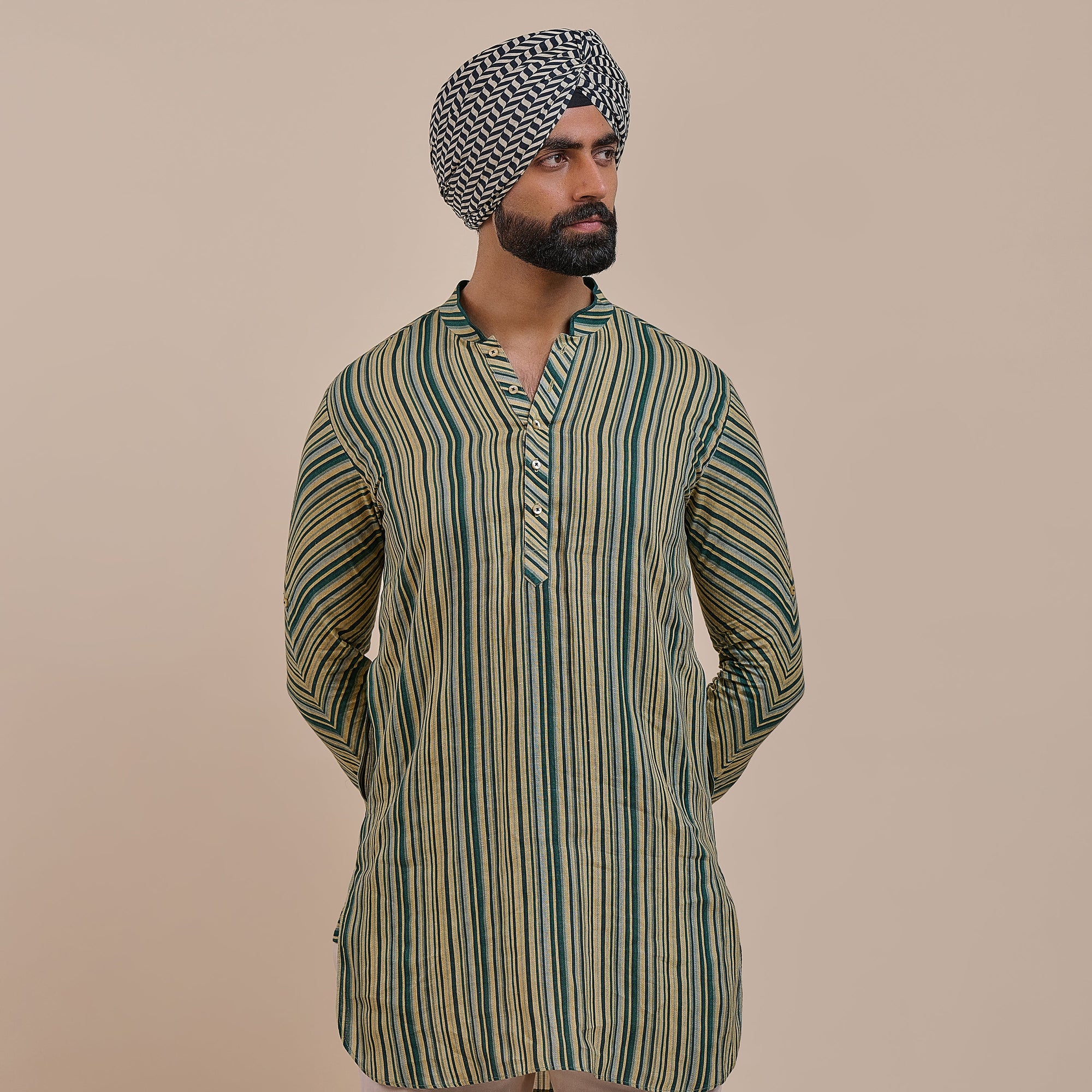 Olive Green Kurta | Atth