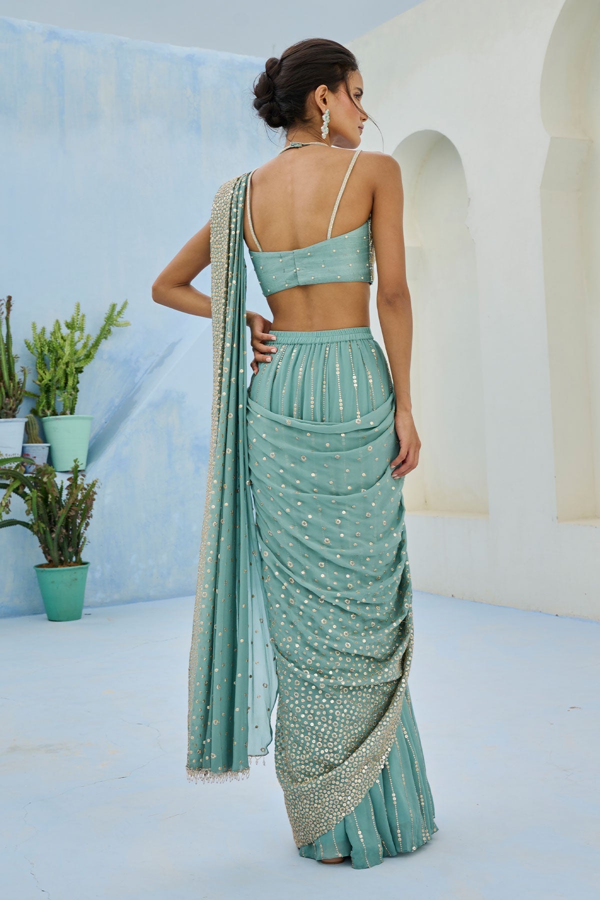 Sufi Pre-Drape Saree