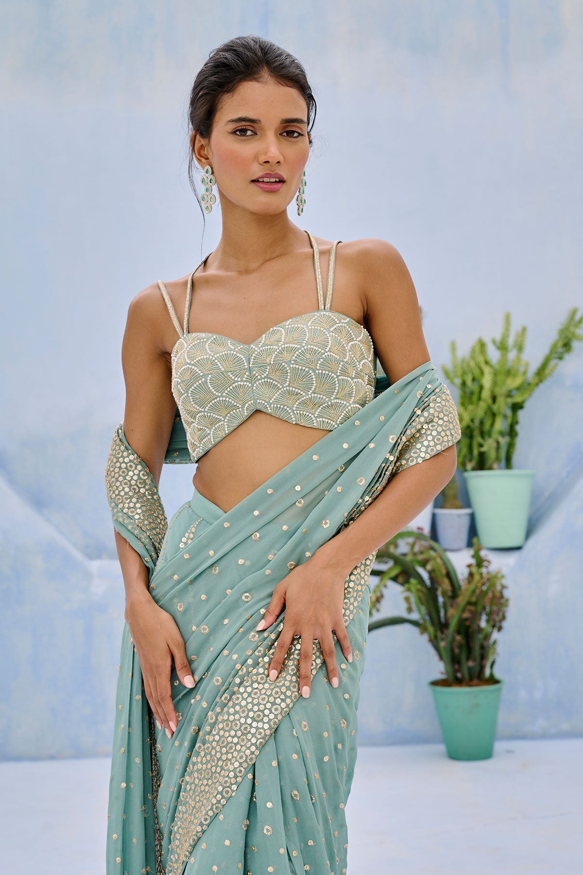 Sufi Pre-Drape Saree