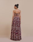 Plum Red Corset Skirt Set | Atth