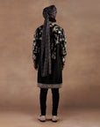 Prussian Blue Ikat Print Safa | East