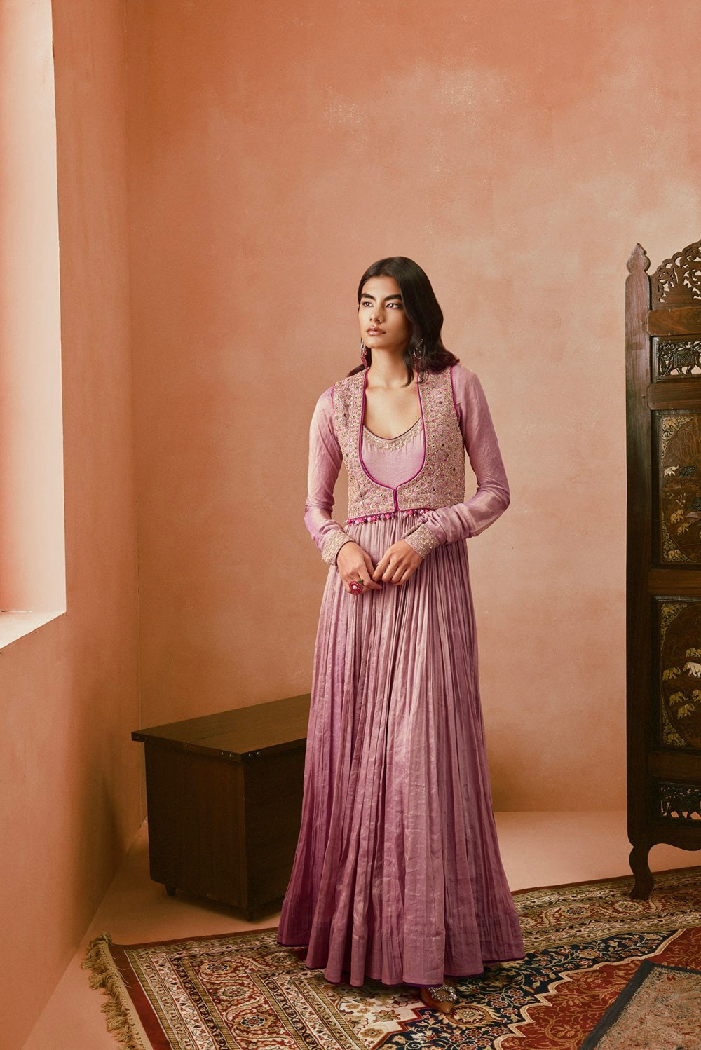 Lilac Koti Anarkali Set 1
