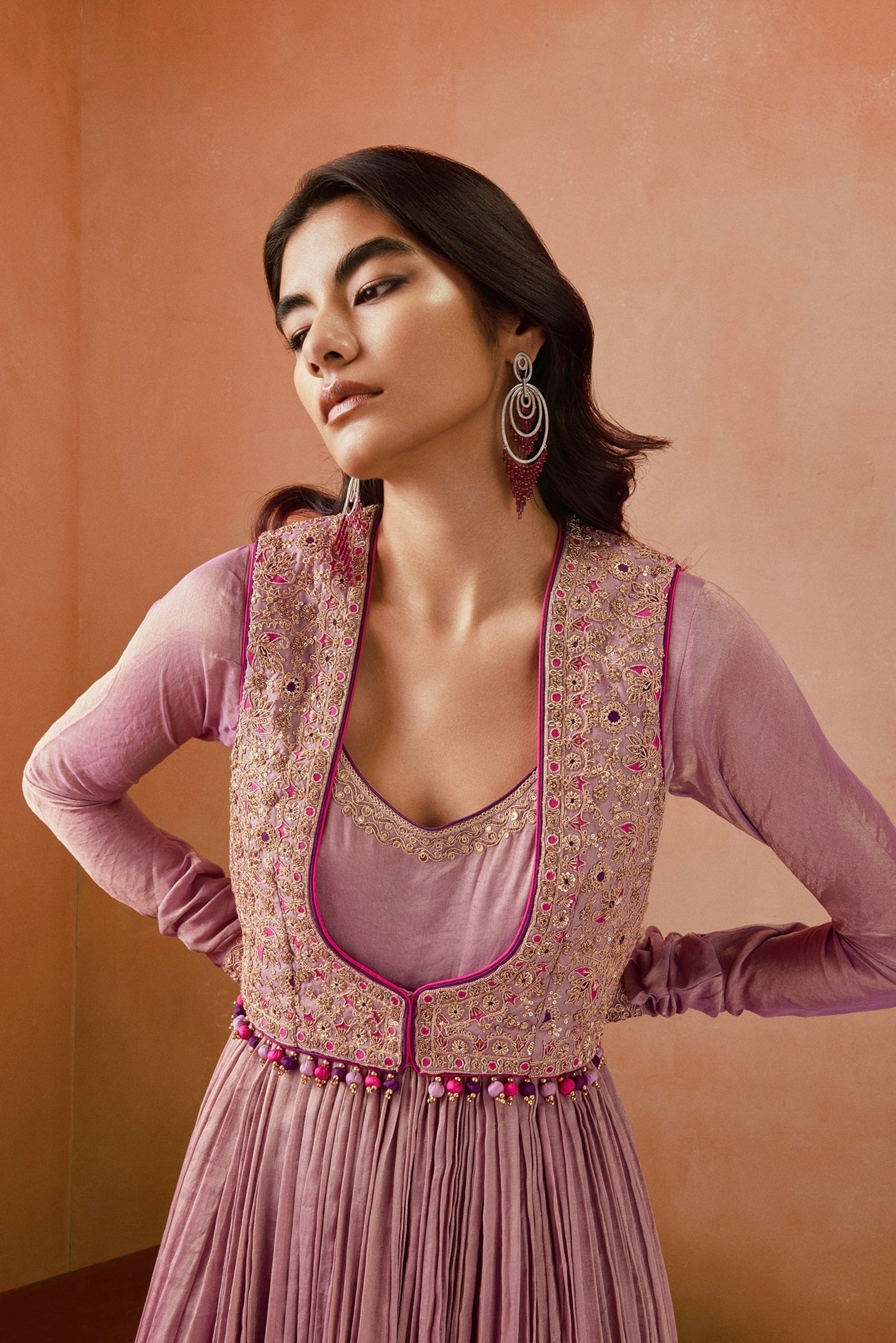 Lilac Koti Anarkali Set 2