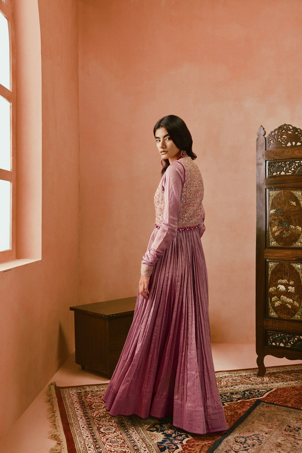 Lilac Koti Anarkali Set 4