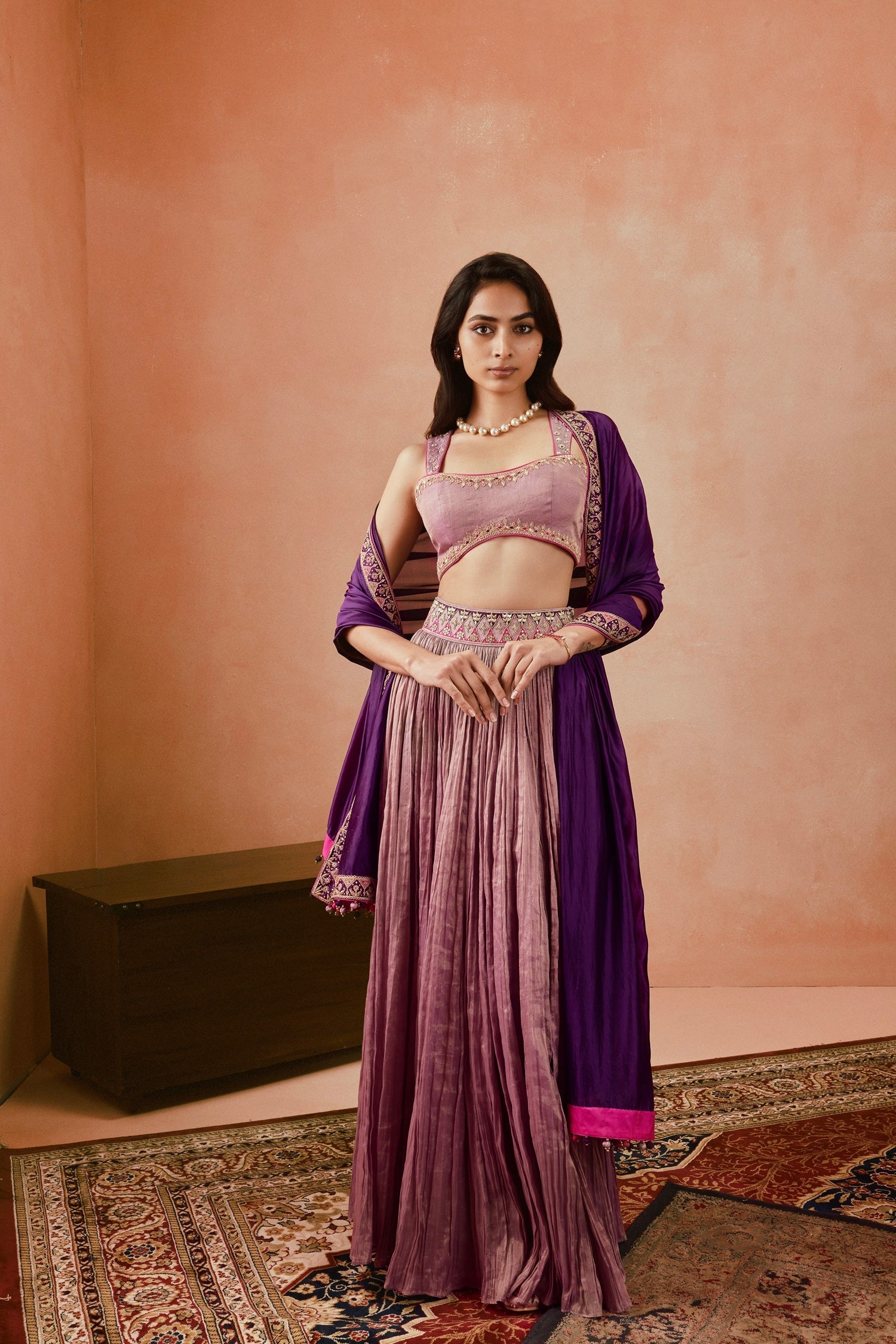 Johari Crushed Skirt Set 1