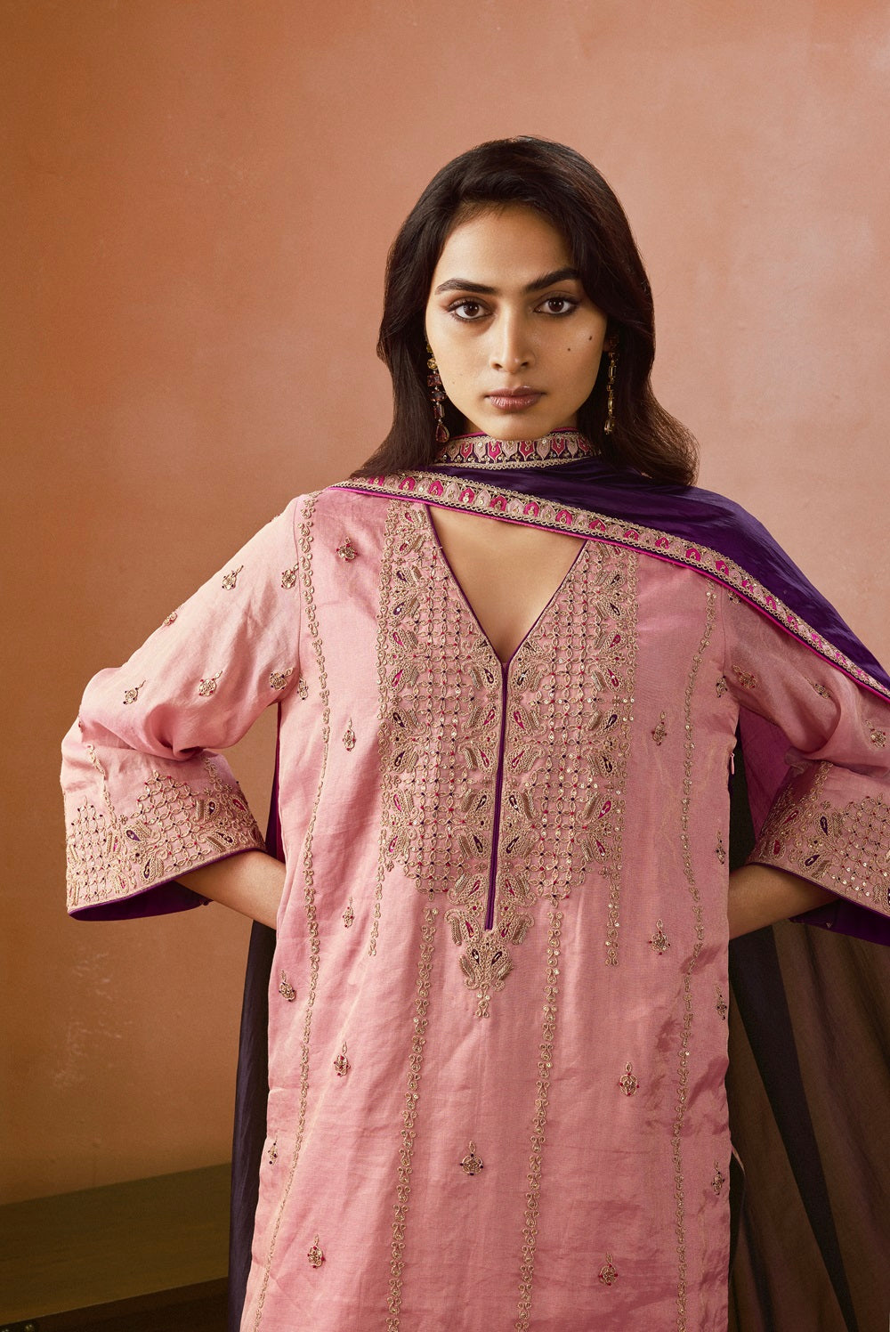 Classic Kurta Set - Pink 2