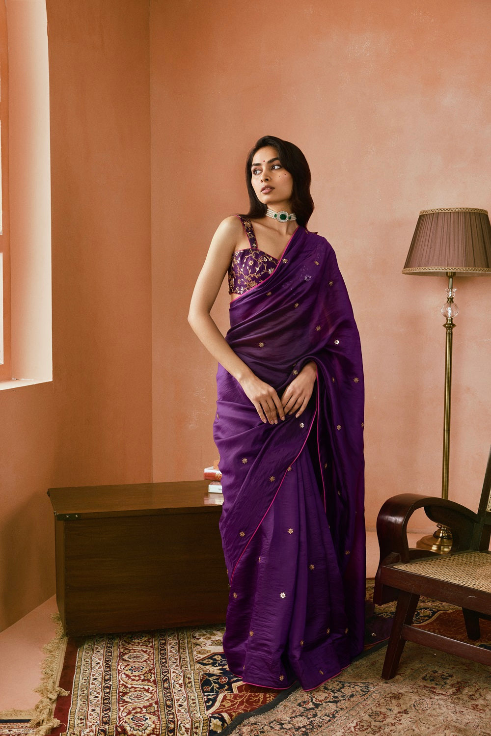 Classic Saree Set - Purple 1