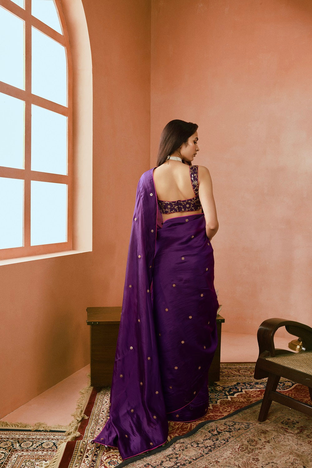 Classic Saree Set - Purple 4