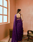 Classic Saree Set - Purple 4