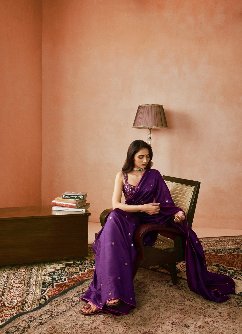 Classic Saree Set - Purple 3