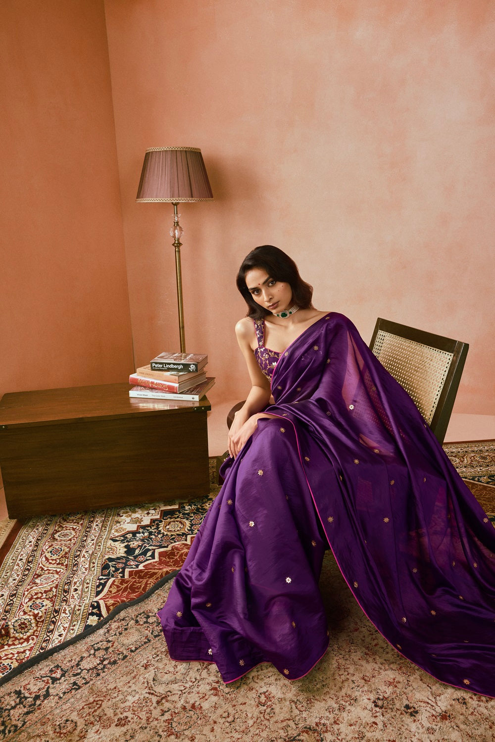 Classic Saree Set - Purple 2