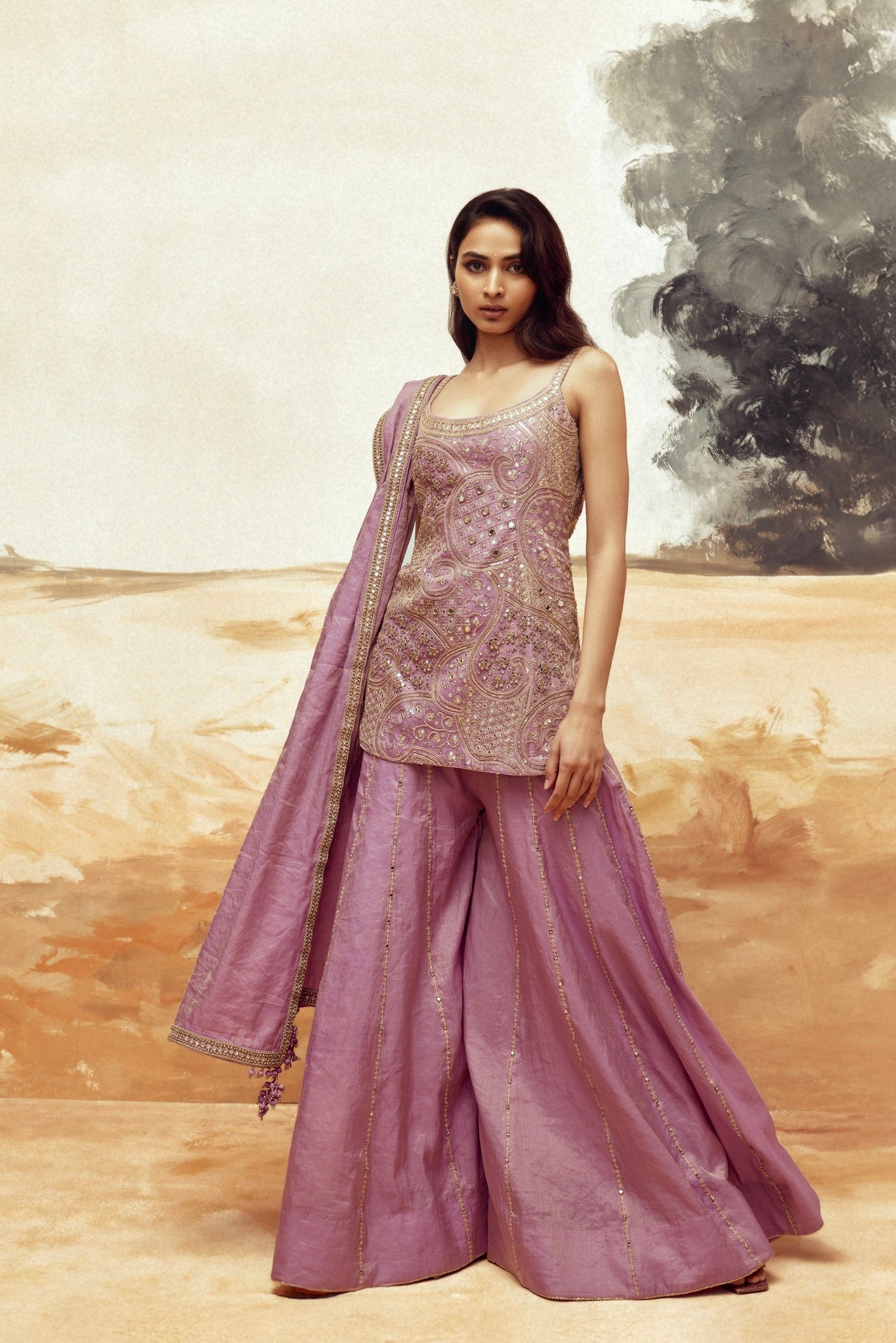 Lilac Sharara Set 1