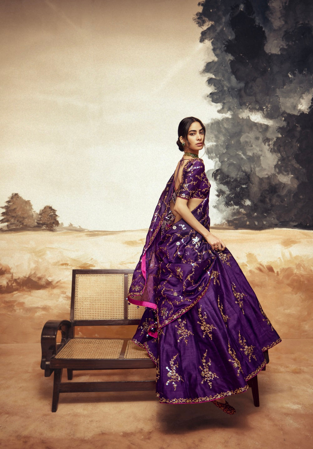 Rani a Baingani Lehenga set 3
