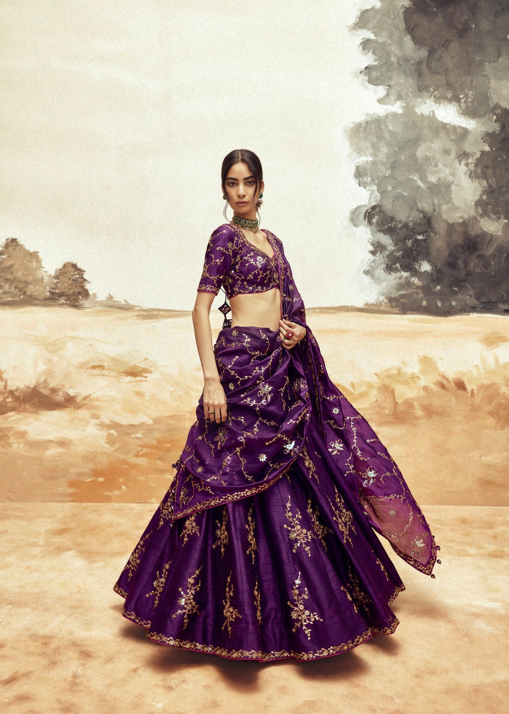 Rani a Baingani Lehenga set 1