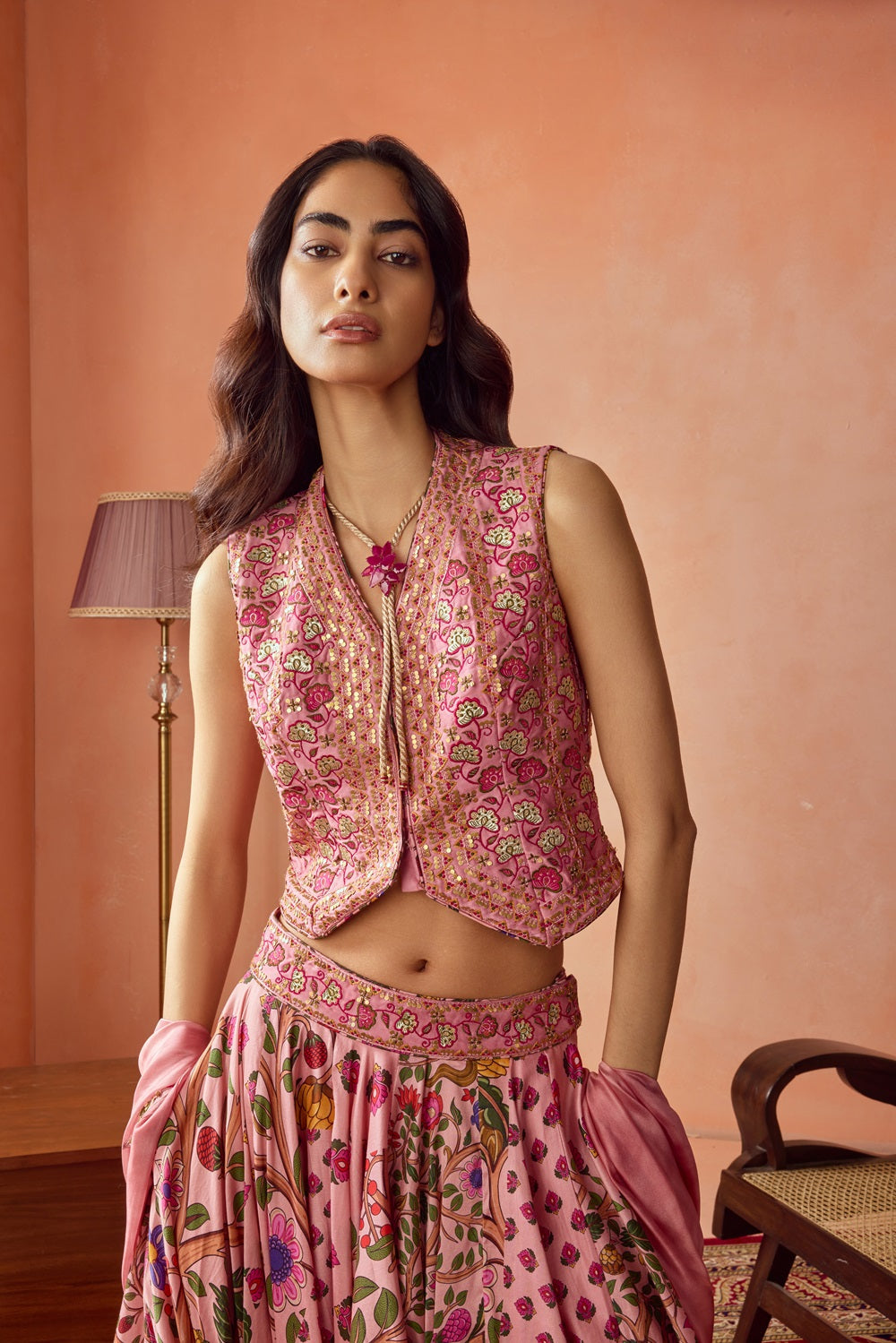 Johari Skirt Set with Koti 4