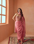 Corset And Draped Skirt Set 3