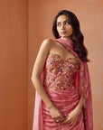 Corset And Draped Skirt Set 4