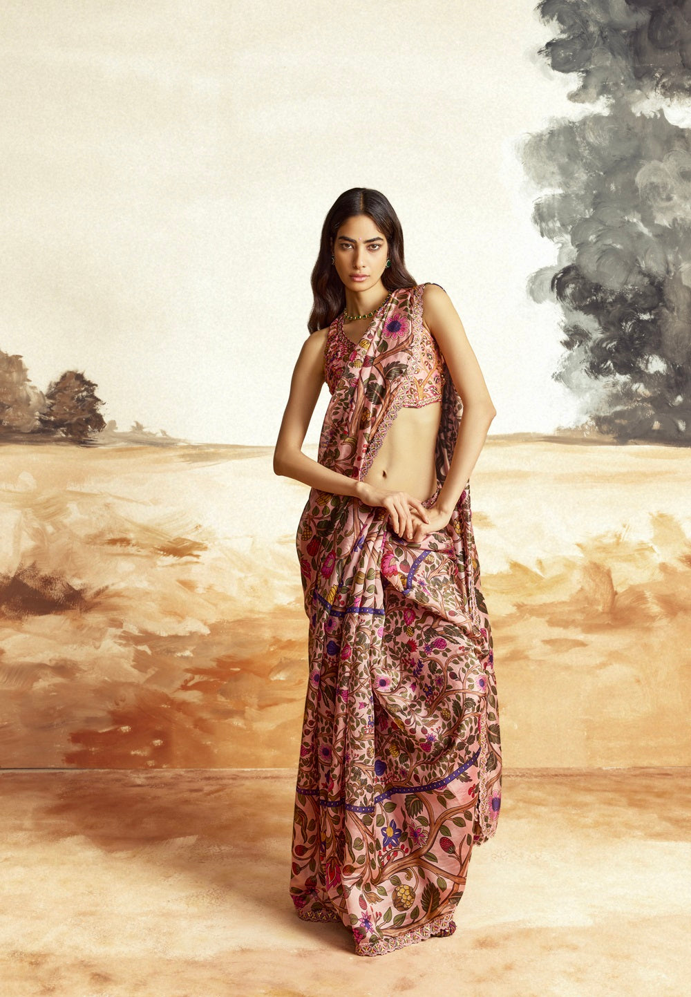 Classic Saree Set - Multicoloured 4