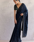 Naples Navy Saree